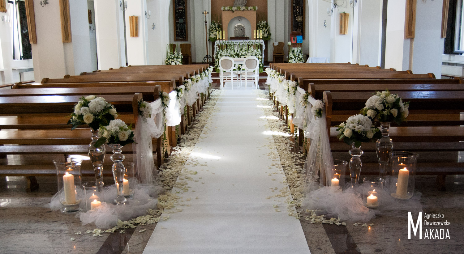 dekoracja kościoła na ślub samemu